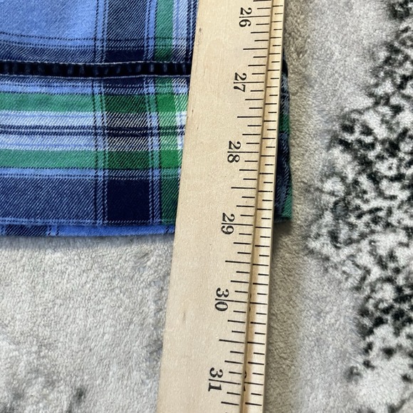 Aerie Pajama Pants Womens Size XS Blue Green Plaid Flannel Drawstring Lounge - Picture 4 of 10